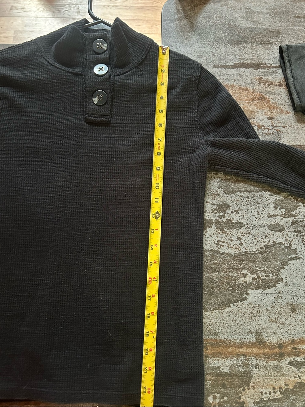 Free People We The Free Waffle Knit Marigold Turtle Top Henley Top - Picture 5 of 6
